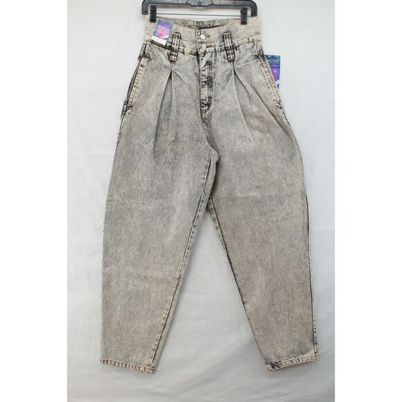 Vintage New Jordache Jeans Women's 11/12 Denim High Rise 80s Baggy Pleated